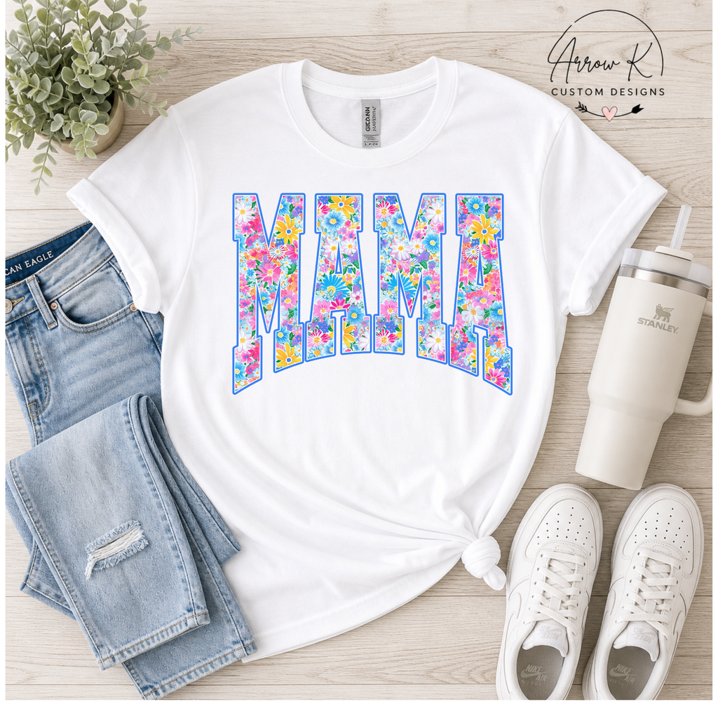 Floral MAMA Graphic Tee