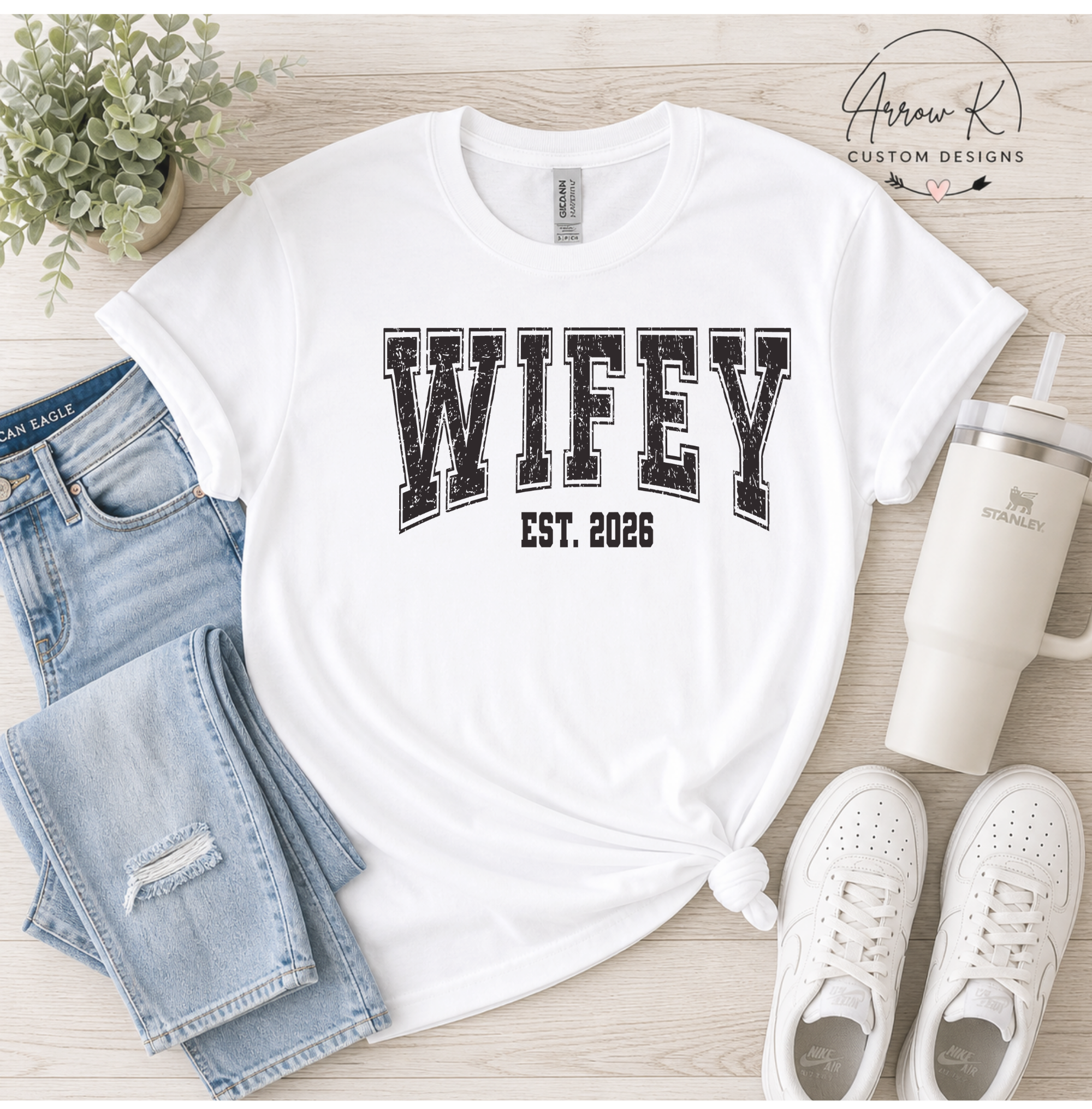 Wifey Est. 2026 Graphic Tee